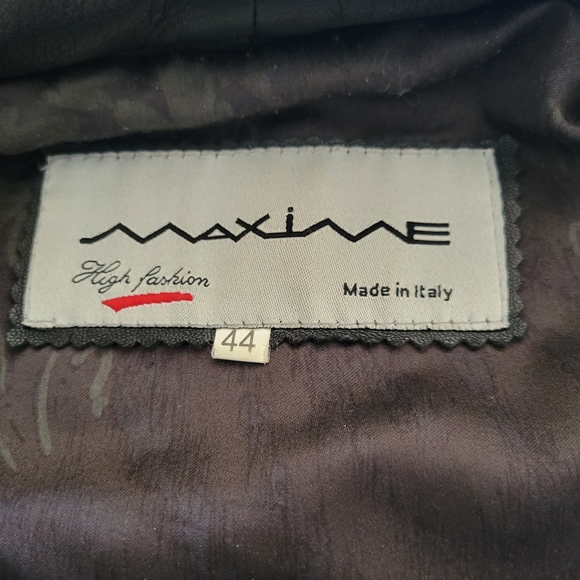 Vtg Leather Jacket Italian Black Size 14 - Picture 10 of 11